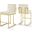 Privy Gold Ivory Stainless Steel Performance Velvet Counter Stool Set of 2 EEI-4155-GLD-IVO
