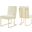 Privy Gold Ivory Stainless Steel Performance Velvet Dining Chair Set of 2