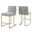 Privy Upholstered Fabric Counter Stool Set of 2 In Gold Light Gray