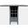 Asbury Park Storage Counter Drop Leaf Dining Table with Wine Rack In Grey
