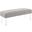 Prologue Woven Performance Velvet Ottoman In Light Gray
