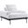 Proximity White Upholstered Fabric Arm Chair