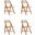 Pullman Folding Dining Chair In Nature Cane Set of 4