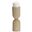 Qamra Textured Metal Medium Pillar Candle Holder In Beige