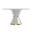 Qorvus 60 Inch Round Dining Table with Sintered Stone Top In White