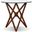 Quasar Clear Glass Top With Ash Stained Light Walnut Base Low End Table