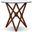 Quasar Clear Glass Top With Ash Stained Light Walnut Base Tall End Table