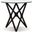 Quasar Clear Glass Top With Black Crown Cut Beech End Table Low
