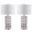 Quatrefoil 27-Inch H Table Lamp in Grey Set of 2