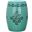 Quatrefoil Light Blue Garden Stool