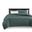 Quebec 3 Piece Reversible Quilt Set In Balsam Green
