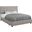 Queen Size Bed In Grey Linen With 2 Storage Drawers