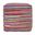 Quelix Striped Cotton Cube Pouf In Multi