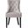 Quenching Dining Chair with Sloped Arms and Diamond Tufting Set of 2 In Light Grey