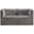 Quincy Velvet 2 Seater Modular Sofa with Arm Support In Grey