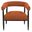 Quinn Arm Chair In Rust Boucle with Space Black Wood Frame