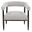 Quinn Arm Chair In Silver Boucle with Space Black Wood Frame