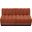 Quinn Chenille Fabric 2 Seater Modular Sofa In Cognac