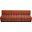 Quinn Chenille Fabric 3 Seater Modular Sofa In Cognac