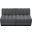 Quinn Chenille Fabric 2 Seater Modular Sofa In Grey