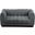 Quinn Chenille Fabric 2 Seater Modular Sofa with Arm Support In Grey
