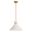 Racine 15 Inch 1 Light Pendant In Matte White and Natural Brass