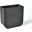 Radius Edge Leather Wastebasket In Black