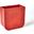 Radius Edge Leather Wastebasket In Deep Red