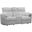 Radius Power Glider Reclining Console Loveseat In Grey