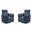 Radius Swivel Power Glider Recliner Set of 2 In Vintage Navy