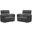 Radius Xl Extra Wide Power Glider Recliner Set of 2 In Mediterranean