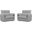 Radius Xl Extra Wide Power Glider Recliner Set of 2 In Mega Grey