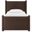 Rael Performance Velvet Twin Platform Bed In Chocolate Brown