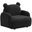 Raelynn 25.5 Inch Teddy Velvet Bear Shaped Kids Armchair In Black