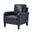 Raimund Genuine Leather Armchair In Navy