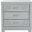 Raina Grey 3-Drawer Greek Key Nightstand