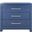 Raina Lapis Blue/Gold 3 Drawer Chest