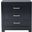 Raina Navy 3-Drawer Greek Key Nightstand