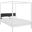 Raina White and Gray Queen Canopy Bed Frame