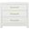 Raina White/Gold 3 Drawer Chest