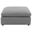 Raleigh Boucle Upholstered Ottoman In Grey