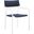 Raleigh Stackable Outdoor Patio Aluminum Dining Arm Chair In White Navy