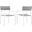 Raleigh White and Gray Outdoor Patio Aluminum Arm Chair Set of 2