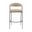 Ramona 30 Inch Barstool with Matte Black Iron and Beige Faux Leather