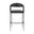 Ramona 30 Inch Barstool with Matte Black Iron and Black Faux Leather
