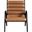 Randal Vegan Leather Upholstered Accent Chair In Cognac and Black