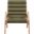 Randal Vegan Leather Upholstered Accent Chair In Olive and Natural