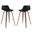 Randolph Bentwood Vegan Faux Leather Counter/Bar Height Stool Set of 2 In Black
