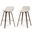 Randolph Faux Leather Bentwood Counter/Bar Height Stool Set of 2 In Cream