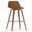 Randolph Vegan Faux Leather Bentwood Counter/Bar Height Stool Set of 2 In Deep Tan